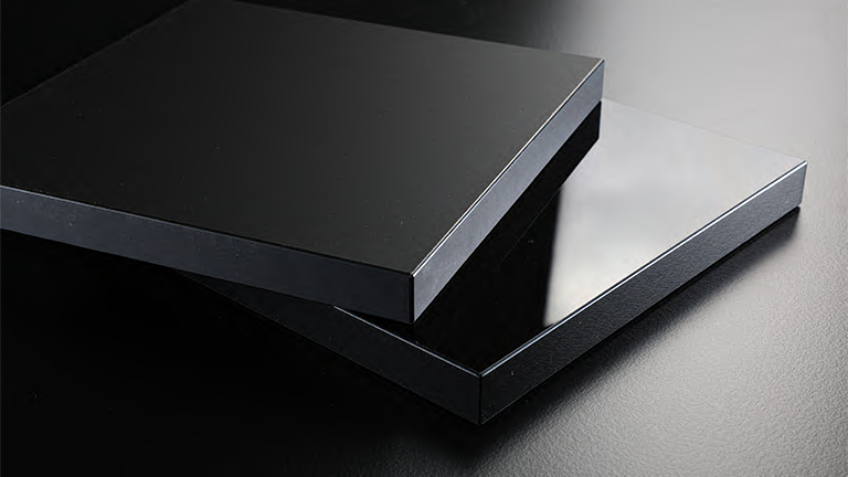 Das Produkt Premium Star, der Firma Fundermax, in gesamt Ansicht, in der Farbe schwarz